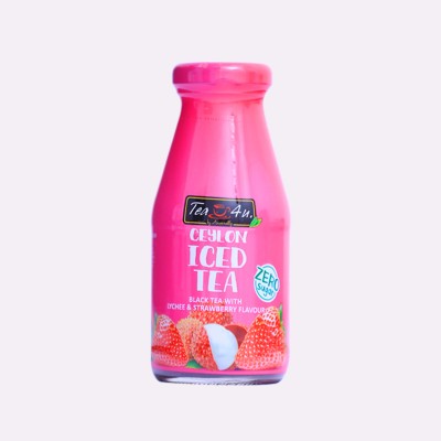 Ceylon  Iced  Black tea Lychee & Strawberry(Zero Sugar)  -200ml 